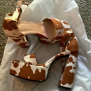 Cow Print Heels
